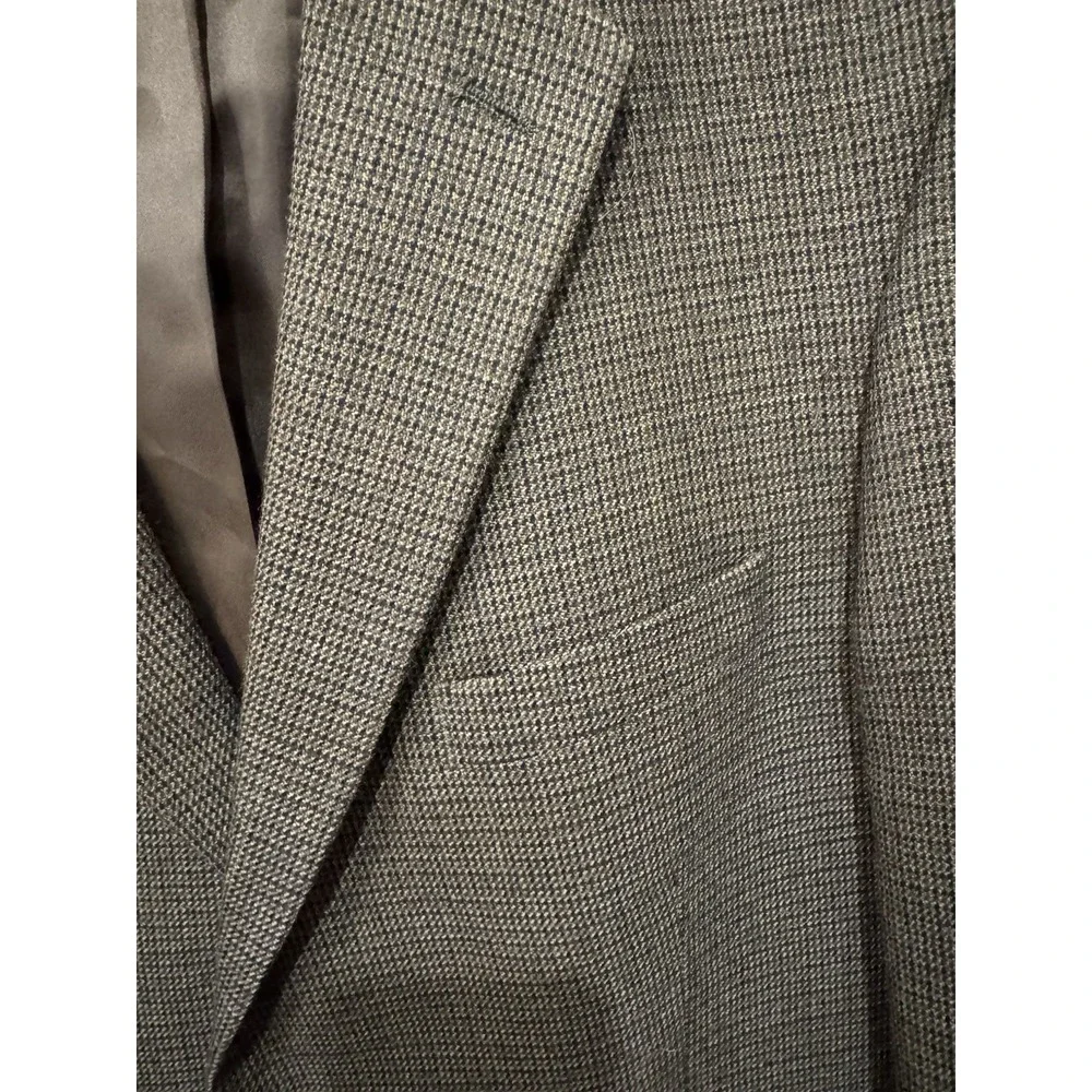 STAFFORD Men's Wool Blazer Sport Coat Brown Blue 44R Suit Jacket Professional